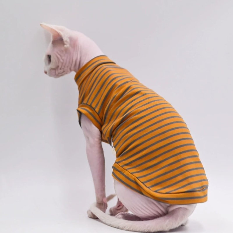 Breathable Cotton Summer Vest For Sphynx Cats And Small Pets 2