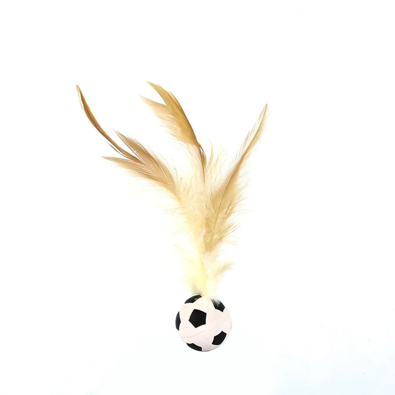 FeatherBounce Interactive Cat Ball Toy Set With Feathers For Indoor Play 8