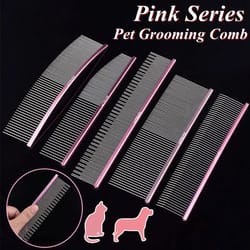 professional stainless steel pet grooming comb for cats and dogs