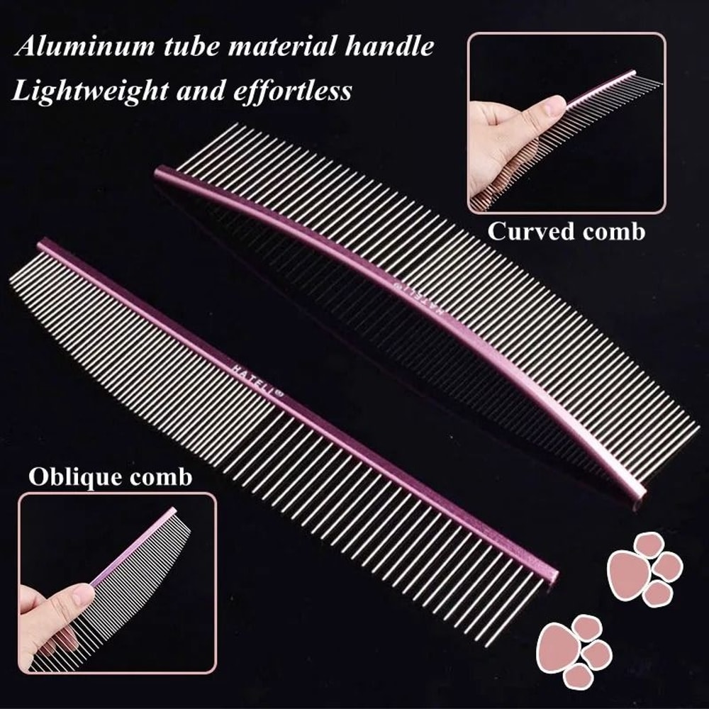 Professional Stainless Steel Pet Grooming Comb For Cats And Dogs 1