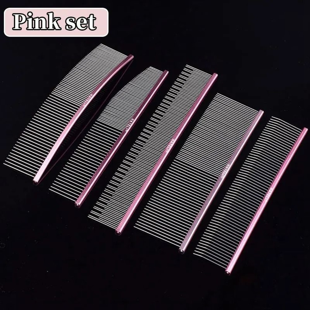 Professional Stainless Steel Pet Grooming Comb For Cats And Dogs 11