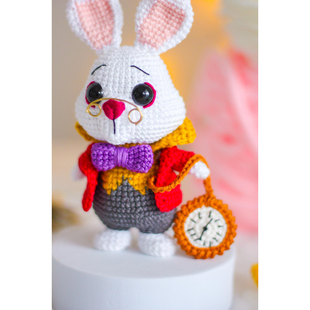 AMIGURUMI PATTERN White Rabbit Crochet Pattern Lewis Carroll Alice In Wonderland PDF Pattern 6