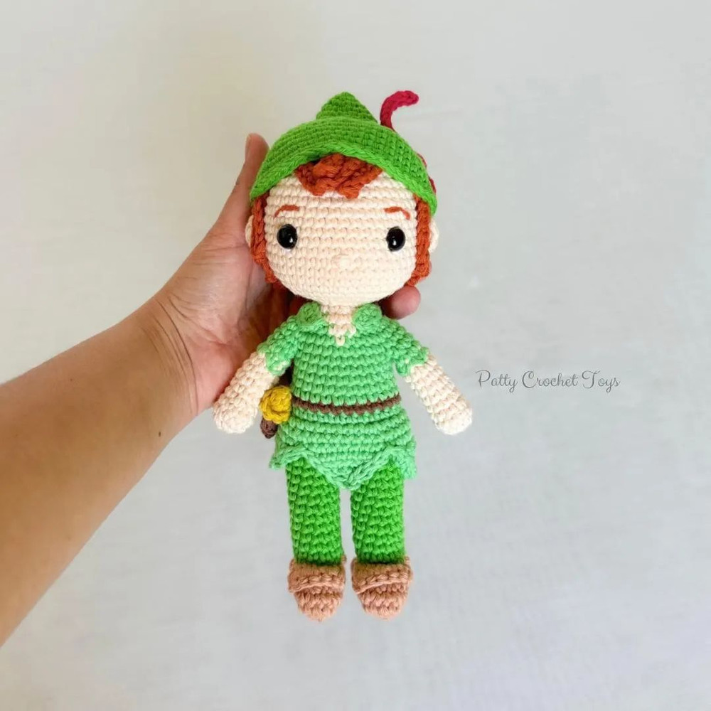Peter Pan Amigurumi Crochet Pattern PDF  Cute Storybook Hero Plush Toy DIY Instant Download Digital