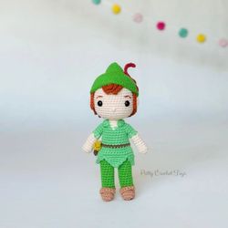 flying boy amigurumi crochet pattern pdf – whimsical hero plush doll, diy handmade toy, instant digital download