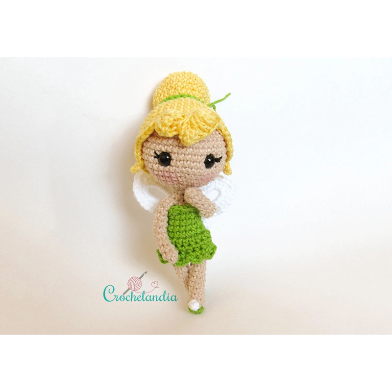 Tinker Bell Inspired Amigurumi Crochet Pattern  Cute Fairy Doll Digital PDF DIY Soft Plush Toy Gift 0