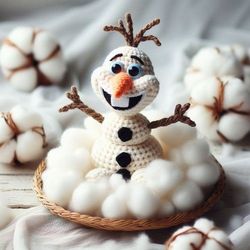 smiling snowman amigurumi crochet pattern pdf – winter holiday handmade plush tutorial christmas yarn doll with buttons