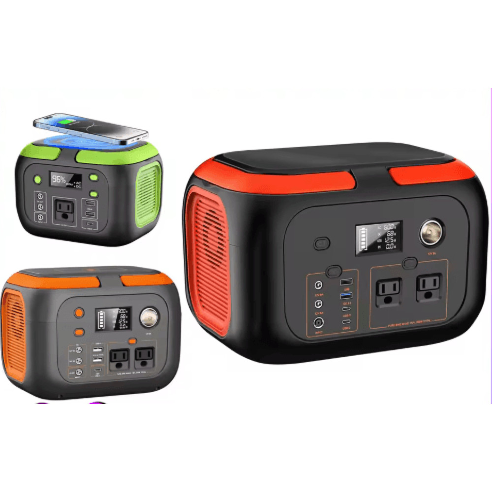 600W Portable Power Station With 110V AC Outlets Solar Generator Power Bank For Camping Travel Em