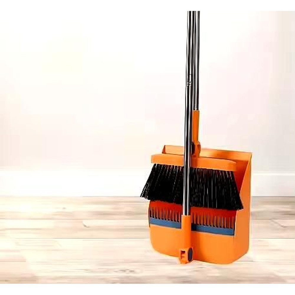 3in1 Rotatable Foldable Magnetic Broom  Dustpan Set With SelfCleaning Teeth  Ideal For Pet Hair  Co 7