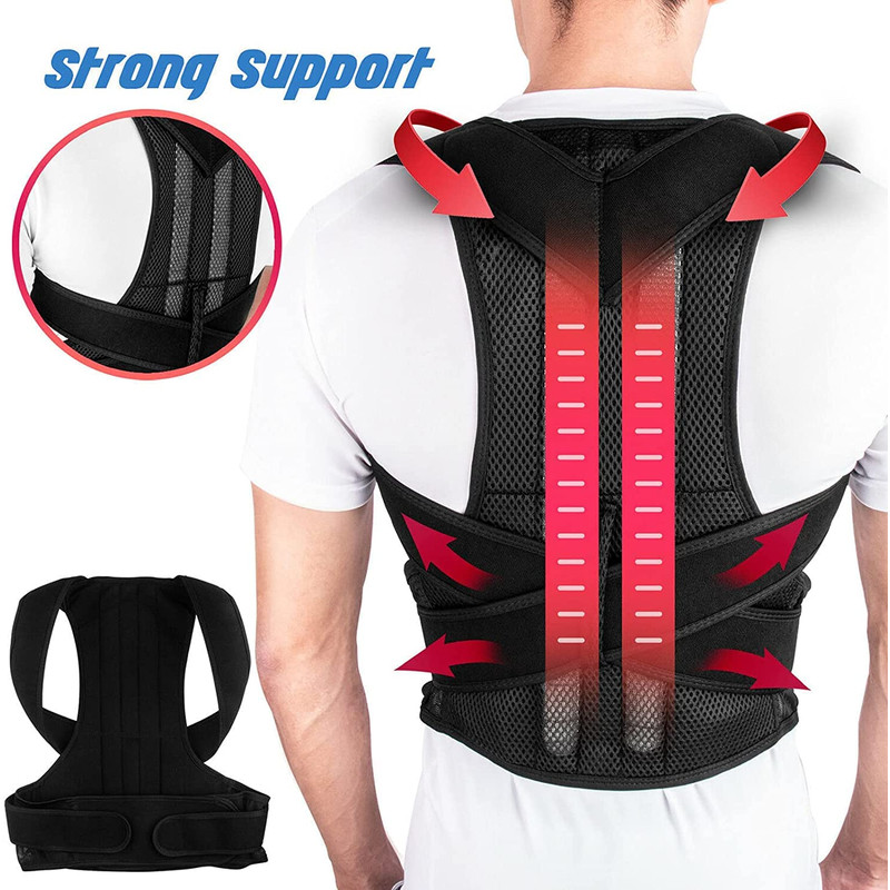 Adjustable Upper Back Posture Corrector  Clavicle Support Brace For Shoulder Alignment  Back Straig 4
