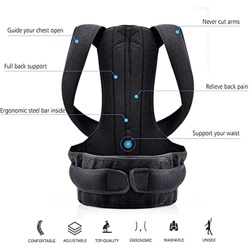 Adjustable Upper Back Posture Corrector  Clavicle Support Brace For Shoulder Alignment  Back Straig 5