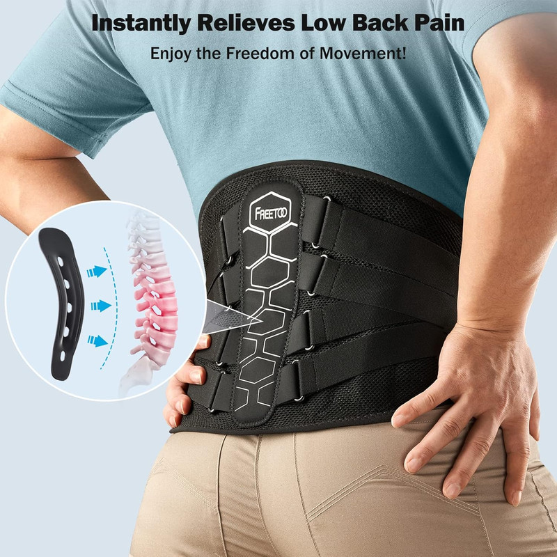 Adjustable Back Brace For Lower Back Pain Relief  Lightweight Lumbar Support Belt For Sciatica Scol 2