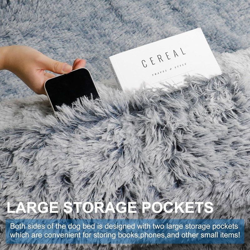 Orthopedic Human Dog Bed  71 X 40 AdultSized Lounger With Removable Cover Light Grey 7