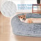 Orthopedic Human Dog Bed 71 X 40 AdultSized Lounger With Removable Cover Light Grey 4