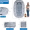 Orthopedic Human Dog Bed 71 X 40 AdultSized Lounger With Removable Cover Light Grey 5