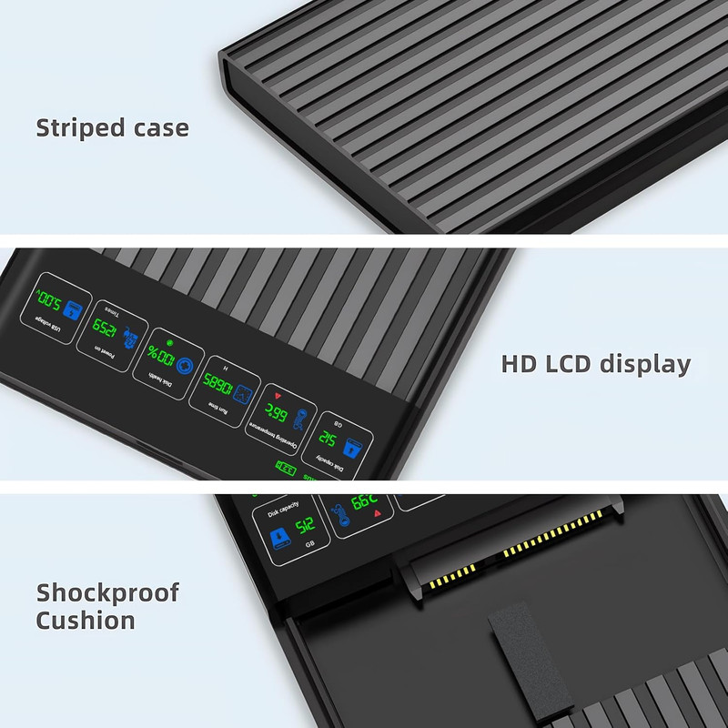 25 SATA To USB 31 Enclosure  HighSpeed 6Gbps Portable HDDSSD Case 2