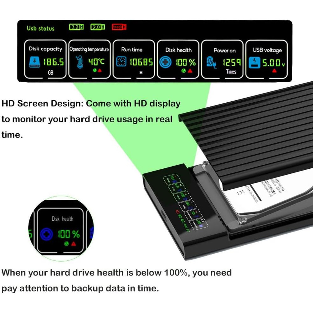 25 SATA To USB 31 Enclosure  HighSpeed 6Gbps Portable HDDSSD Case 7