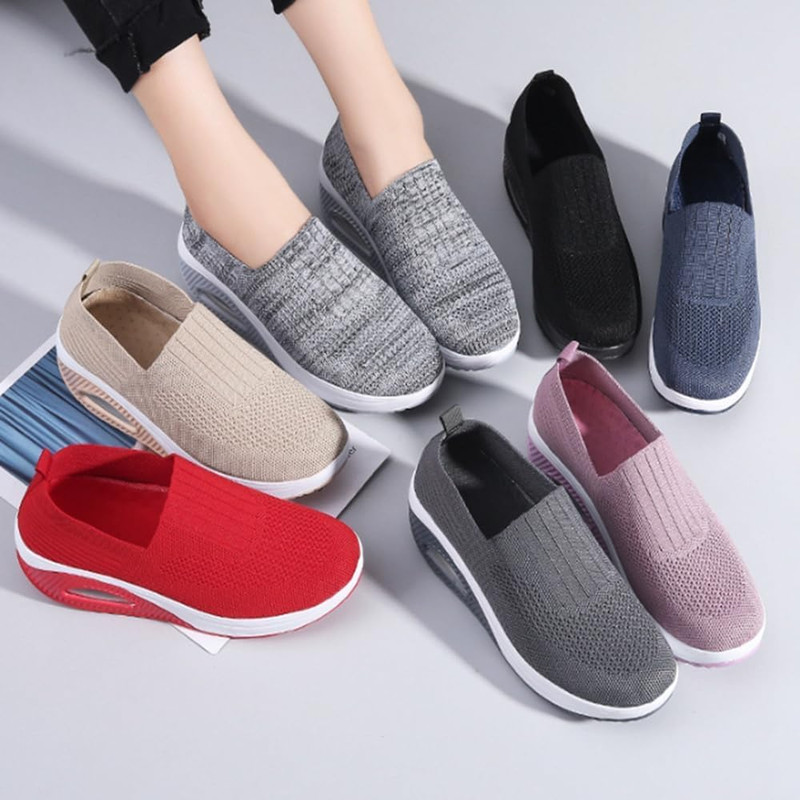 ComfortStride Women Orthopedic Walking Shoes With Air Cushion NonSlip Wedge Sole 1