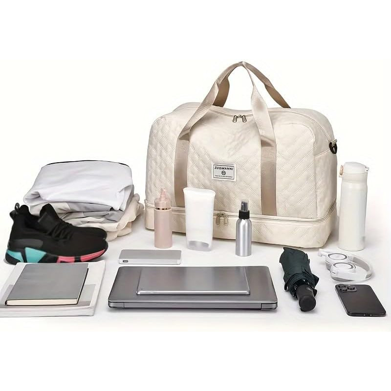 Lightweight Travel Duffel Bag  Large Capacity Portable Weekender  Gym Storage Tote 3