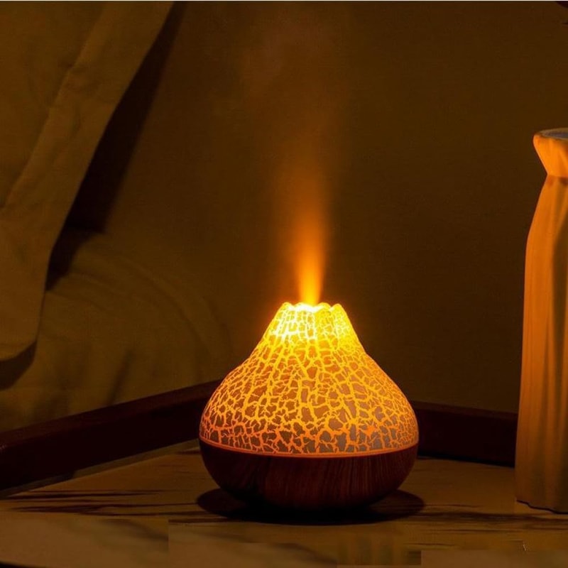 Volcano Mist 300ml USB Air Humidifier With 7Color Night Light Desktop Aromatherapy Diffuser Purif 2