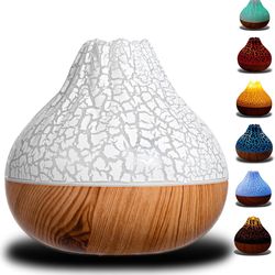 volcano mist 300ml usb air humidifier with 7-color night light – desktop aromatherapy diffuser & purifier