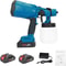 Cordless HVLP Paint Sprayer 600W Handheld Electric Paint Gun With 3 Spray Patterns And 800 0