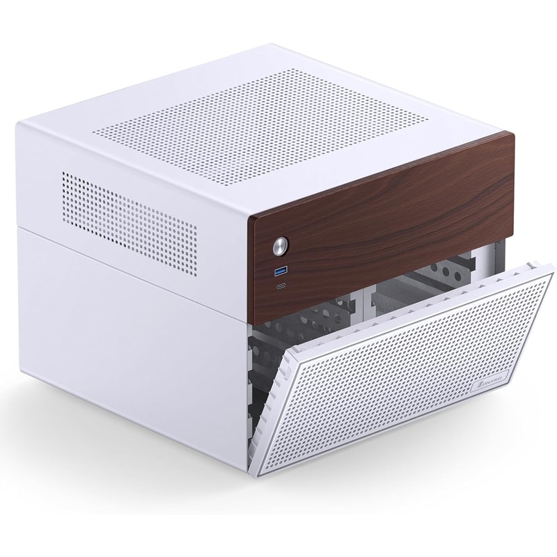 Jonsbo N4 Black NAS Chassis Compact 8Bay MicroATX Case With Walnut Panel 11