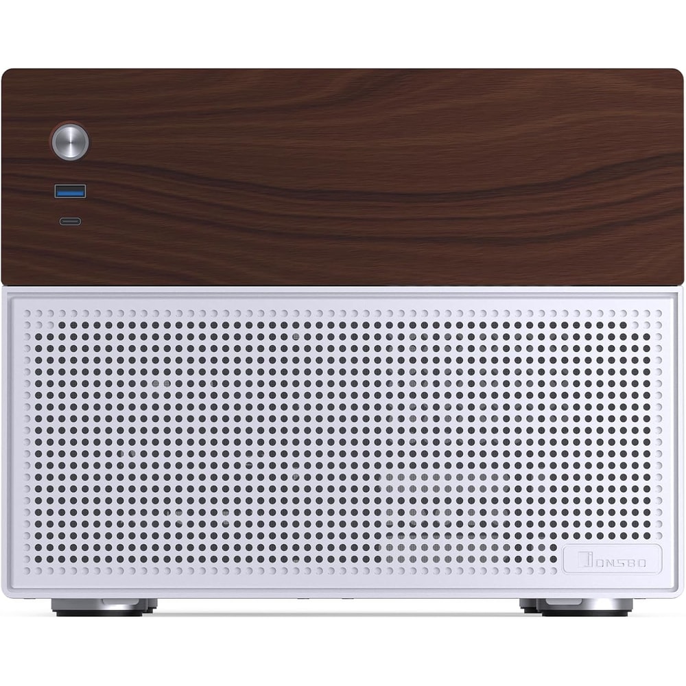 Jonsbo N4 Black NAS Chassis Compact 8Bay MicroATX Case With Walnut Panel 14