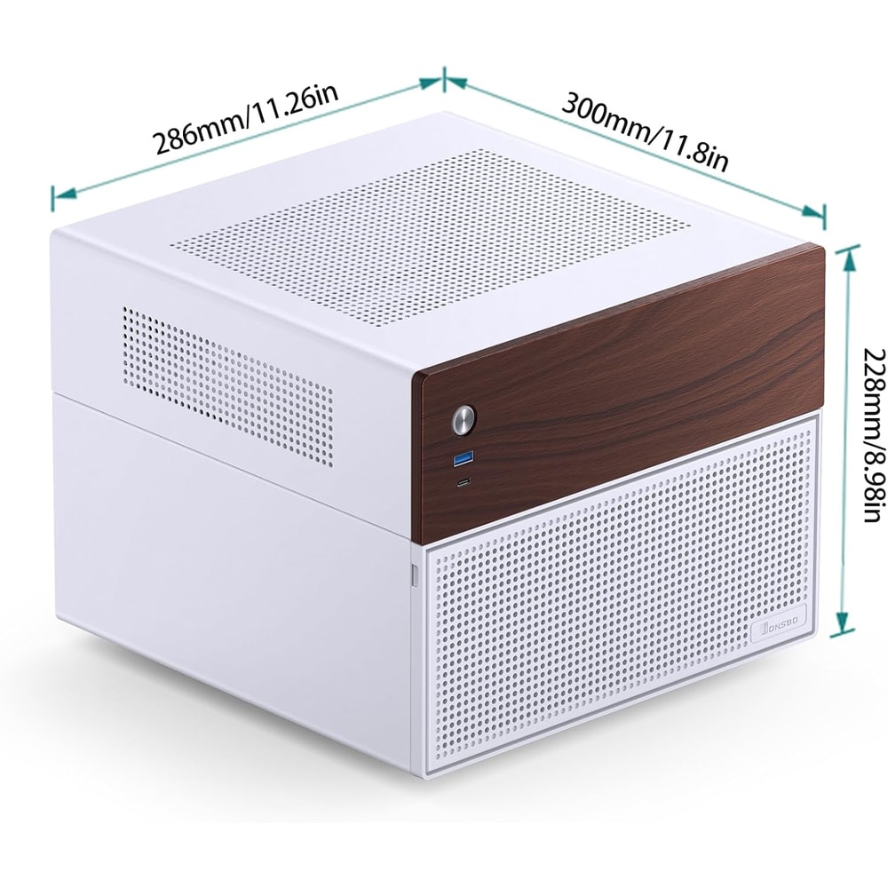 Jonsbo N4 Black NAS Chassis Compact 8Bay MicroATX Case With Walnut Panel 9