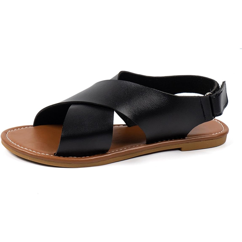 Summer Comfort Womens Flat Sandals  Soft PU Leather Beach Footwear For 2025 5