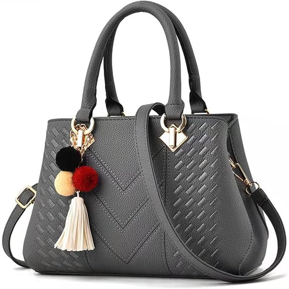 Elegant Embroidered Messenger Bag Stylish Women Leather Shoulder Handbag With Charm Accent 5