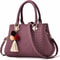 Elegant Embroidered Messenger Bag Stylish Women Leather Shoulder Handbag With Charm Accent 2