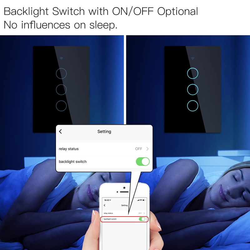 Tuya Smart WiFi Touch Light Switch No Neutral Required Alexa Google Home Compatible 9