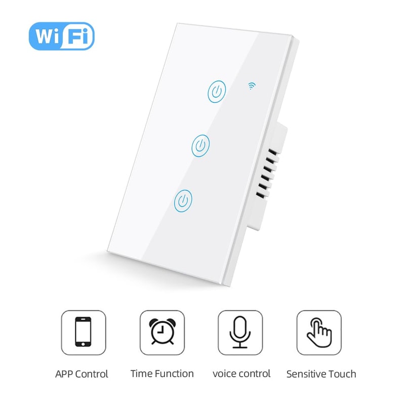 Tuya Smart WiFi Touch Light Switch No Neutral Required Alexa Google Home Compatible 0