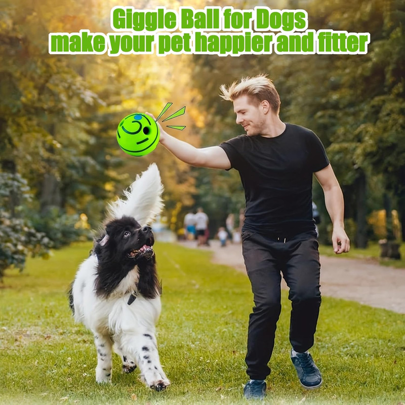 GlowintheDark Giggle Ball For Dogs  Interactive Sound Toy For Active Play  Attention 1