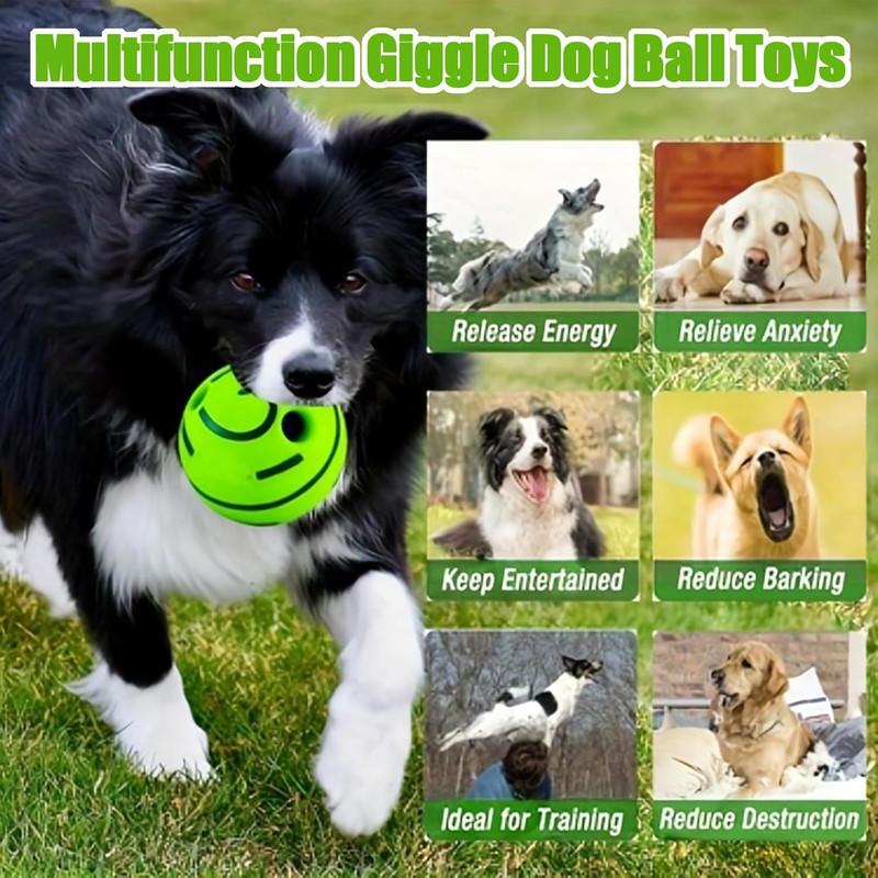 GlowintheDark Giggle Ball For Dogs  Interactive Sound Toy For Active Play  Attention 3
