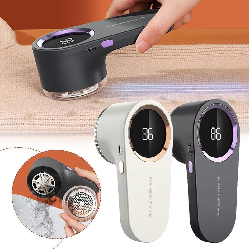 Rechargeable Fabric Shaver With LED Display  Electric Lint  Fuzz Remover For Sweaters Clothing  Uph 1