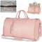 Foldable PU Leather Travel Duffel Large CarryOn Weekender Bag For Women Business  Leisure Trips 0