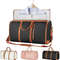 Foldable PU Leather Travel Duffel Large CarryOn Weekender Bag For Women Business  Leisure Trips 6