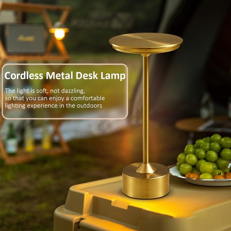 Wireless Touch Dimming LED Table Lamp Rechargeable Ambient Light For Home Bar Restaurant 6