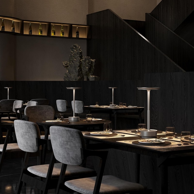 Wireless Touch Dimming LED Table Lamp Rechargeable Ambient Light For Home Bar Restaurant 10