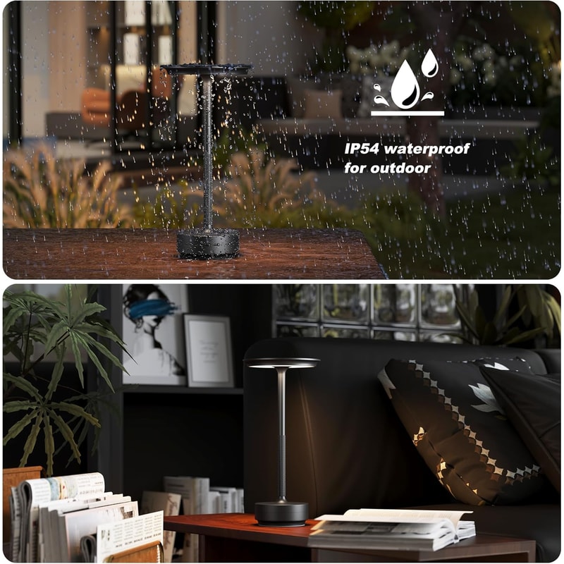 Wireless Touch Dimming LED Table Lamp Rechargeable Ambient Light For Home Bar Restaurant 11