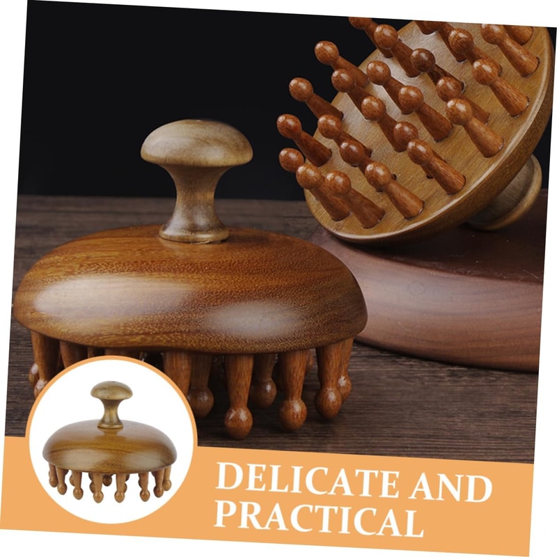 MultiFunctional Sandalwood Massage Comb Scalp Stimulator Body Guasha Tool 4