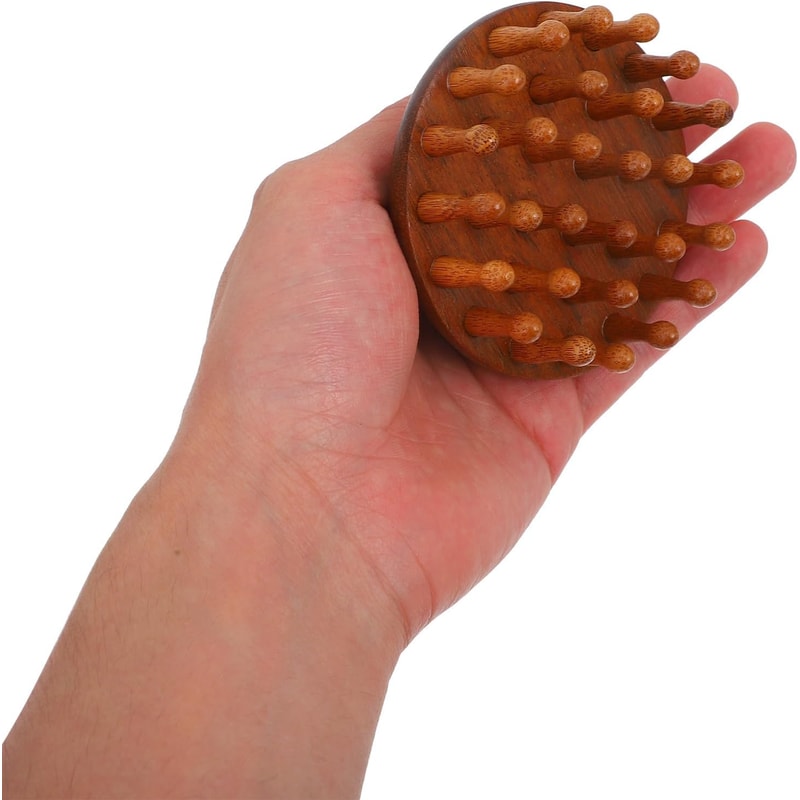 MultiFunctional Sandalwood Massage Comb Scalp Stimulator Body Guasha Tool 3