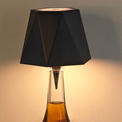 wireless bottle table lamp – touch control night light with 3 color modes & stepless dimming