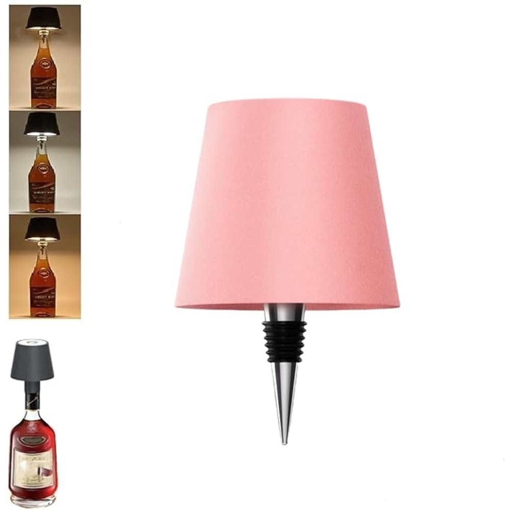 Wireless Bottle Table Lamp Touch Control Night Light With 3 Color Modes Stepless Dimming 8