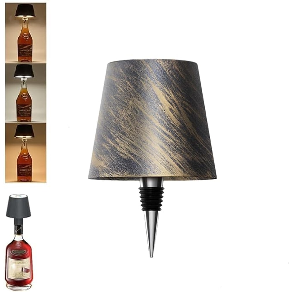 Wireless Bottle Table Lamp Touch Control Night Light With 3 Color Modes Stepless Dimming 7