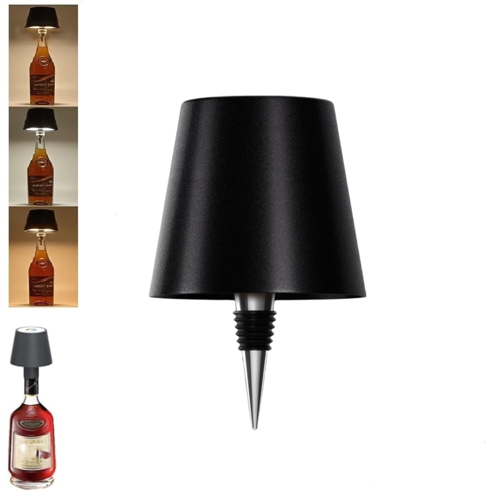 Wireless Bottle Table Lamp Touch Control Night Light With 3 Color Modes Stepless Dimming 5
