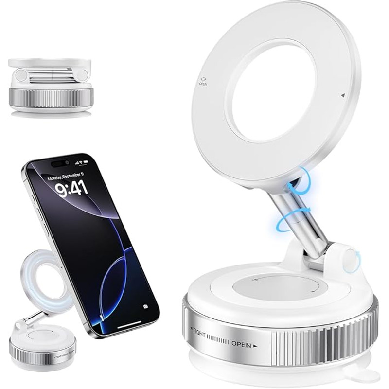 Xiaomi 360 Magnetic Car Phone Holder  Vacuum Suction Mount For Dashboard Windshield  Desktop Use 5