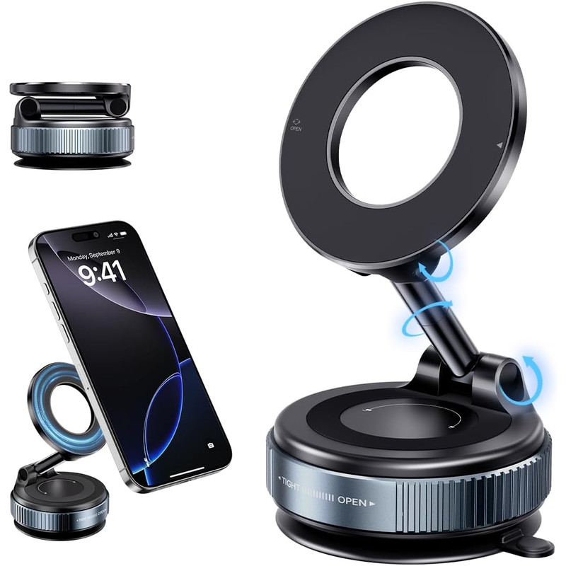 Xiaomi 360 Magnetic Car Phone Holder  Vacuum Suction Mount For Dashboard Windshield  Desktop Use 6