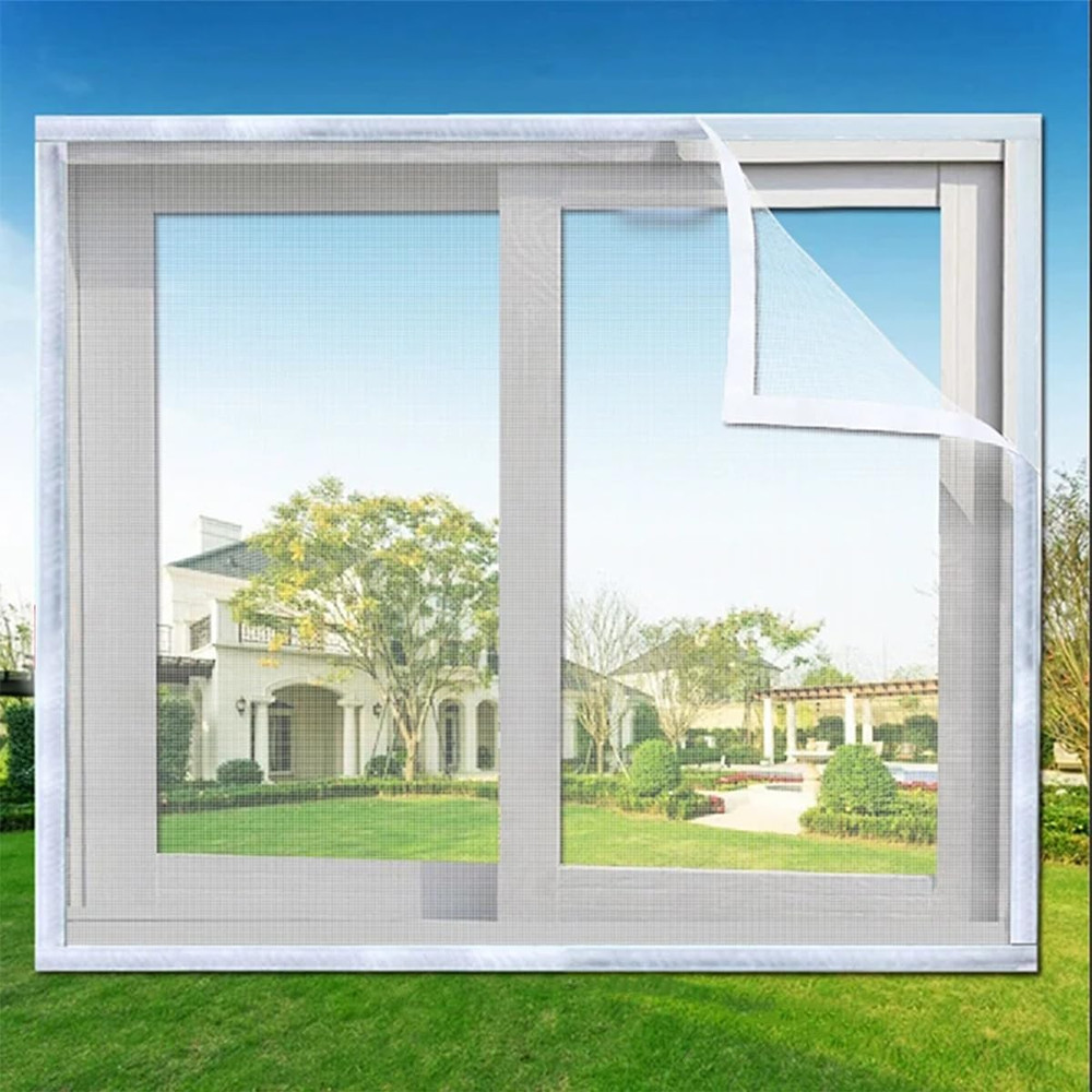White MosquitoProof Window  Door Screen Customizable Insect Netting For Summer Ventilation 0